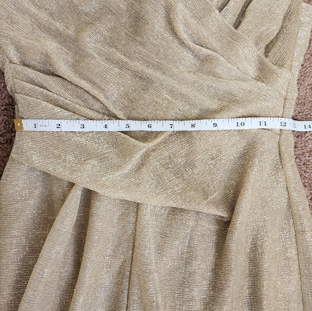 Talbot Runhof Off-The-Shoulder Gathered Metallic Voile Wide-Leg Jumpsuit… - Picture 11 of 16